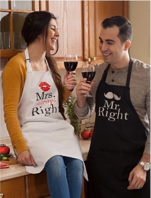 Cadeau bruiloft - Mr & Mrs schorten