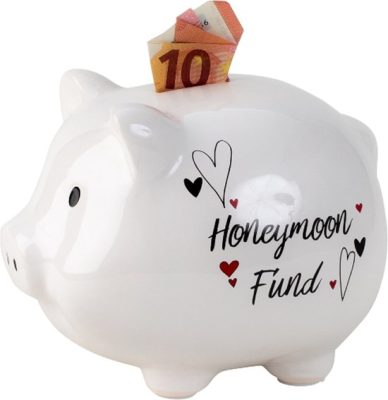 Geld cadeau bruidspaar - Spaarvarken honeymoon