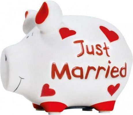 Geld cadeau bruidspaar - Spaarvarken just married