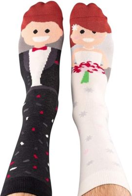 Grappig kado voor bruidspaar - Sokken bruid & bruidegom